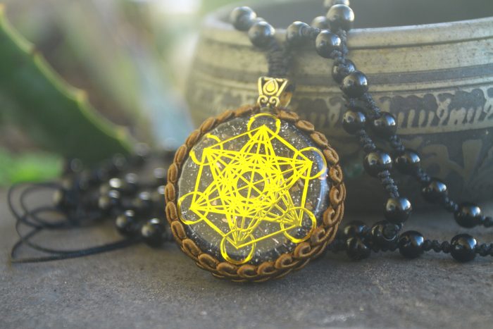 Orgonite – Metatron cube pendant (with tensor ring) - Image 9