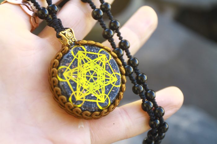 Orgonite – Metatron cube pendant (with tensor ring) - Image 7