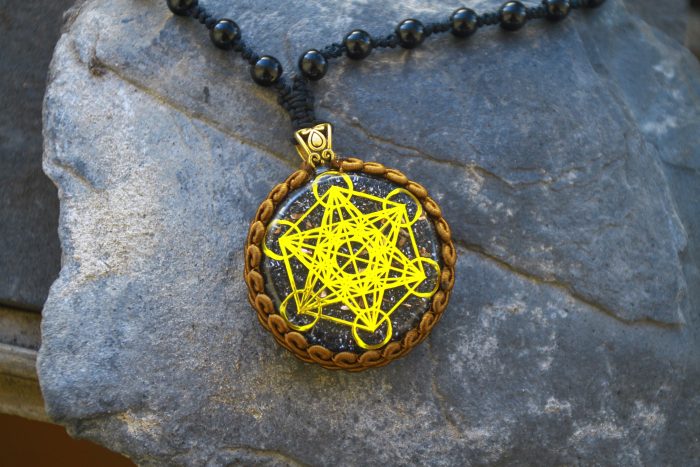 Orgonite – Metatron cube pendant (with tensor ring) - Image 8