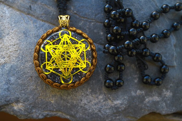 Orgonite – Metatron cube pendant (with tensor ring) - Image 10