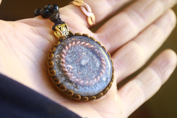 Orgonite – Metatron cube pendant (with tensor ring) - Image 3
