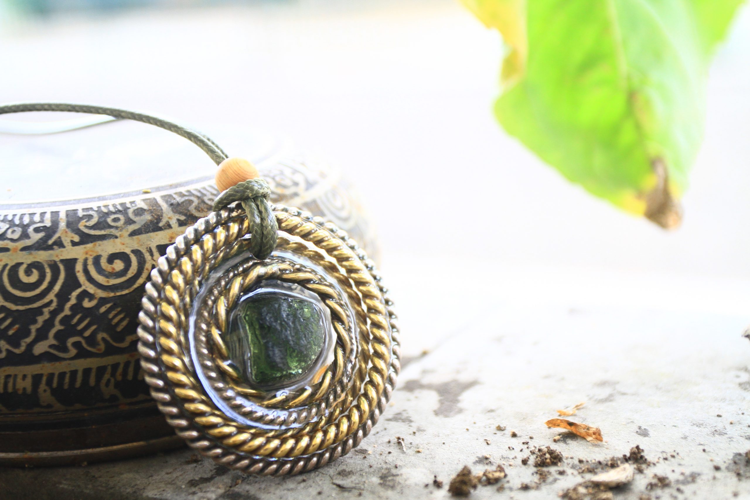 Pingente - "Santo Graal Moldavite Portal 5" (instrumentos de ascensão e protecção) - Image 12