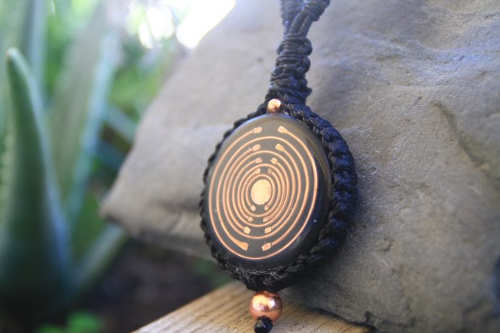 Lakhovsky  Orgonite Pendant - number 9; shungite (FOLLOW YOUR INTUITION)